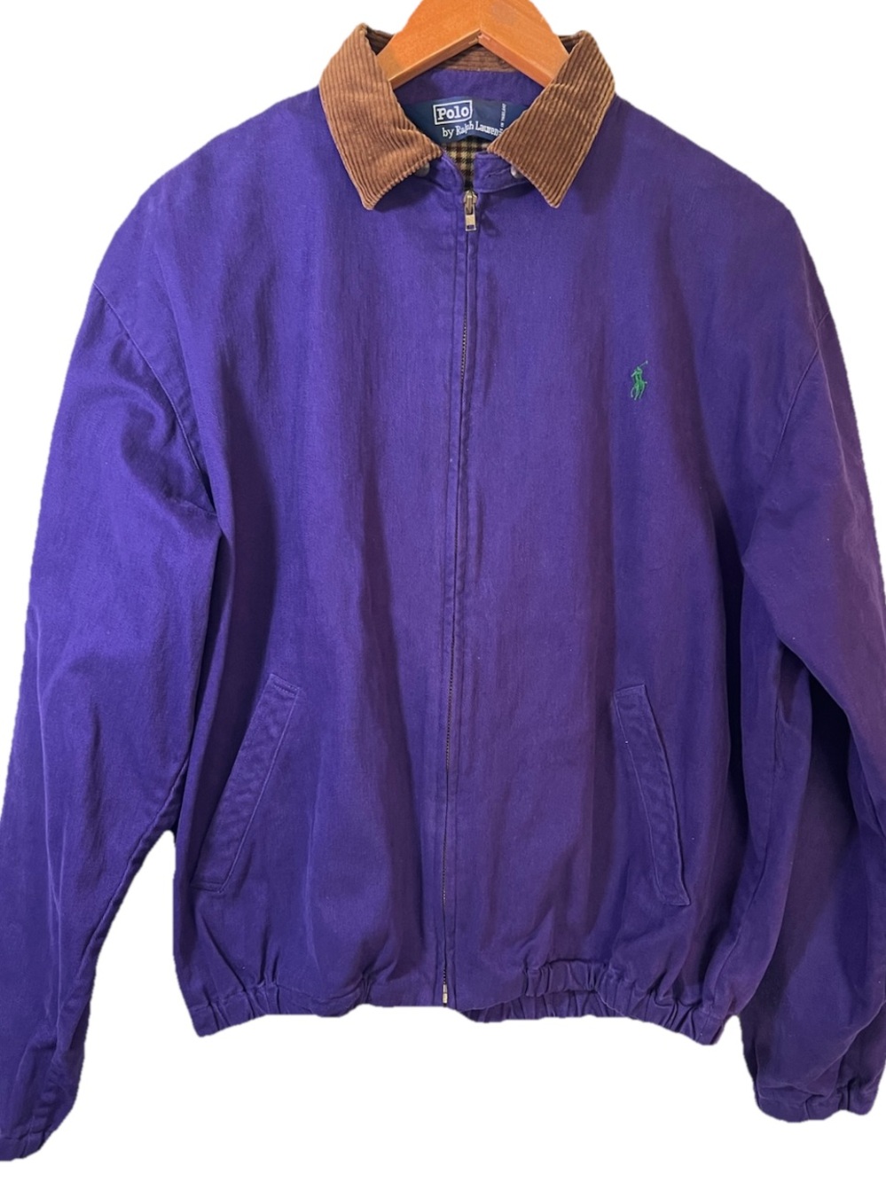 Vintage Ralph Lauren Polo SZ M Rare Purple Harrington Jacket Corduroy RARE🔥